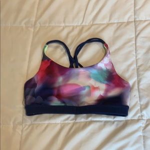 Multicolor tie-dye sports bra from Athleta